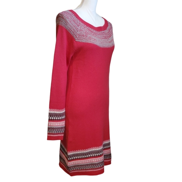 EUC Athleta Fair Isle Nordic Sweater Crew Neck Dress - Picture 4 of 12